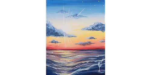 Ocean Waves at Sunset - Paint and Sip in San Antonio | Classpop!\u2122