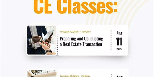 Continued Education Classes for Real Estate Agent