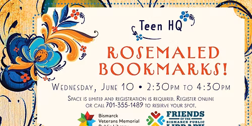 Rosemaled Bookmarks for Teens 
