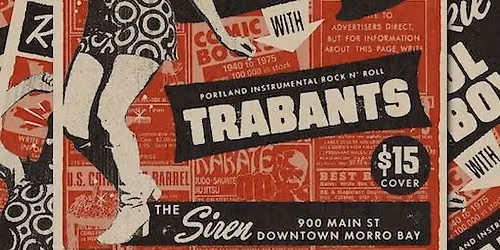 Frankie and the Pool Boys with Trabants. A vintage surf party!
