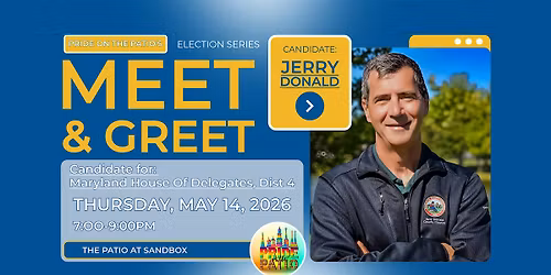 Meet & Greet Jerry Donald for Maryland House of Delegates, Dist 4
