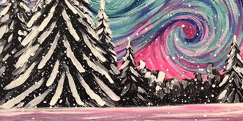 Starry Night in Winter-Paint Party