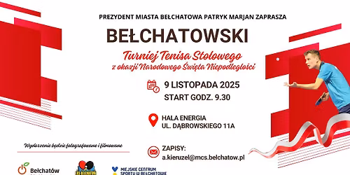 Be\u0142chatowski Turniej Tenisa Sto\u0142owego z okazji Narodowego \u015awi\u0119ta Niepodleg\u0142o\u015bci
