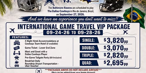 Dallas Cowboy Fans Headed to Rio