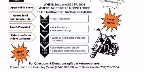 Northville Moose Rider 2nd Annual Community Opportunity Center (COC) Fun Run - Open to Public