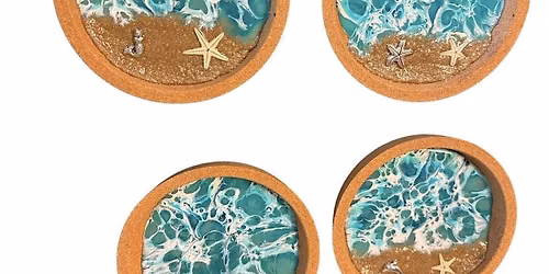 Ocean Resin Cork Coasters Workshop