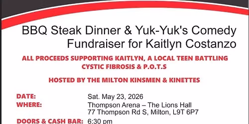 BBQ Steak & Comedy Night for local 15yr old