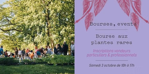 Bourse aux plantes rares - inscriptions vendeurs\/vendeuses