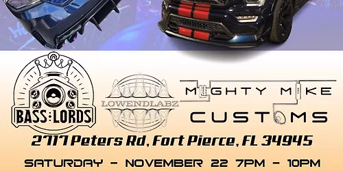 Autumn Auto Fest Presented by Sky High Comics - Play Money Arcade - Team Bass Lords