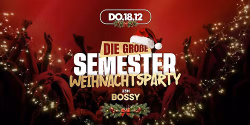 DIE GRO\u1e9eE WEIHNACHTSPARTY \u2022 WiSE 25\/26 \u2022DO. 18.12