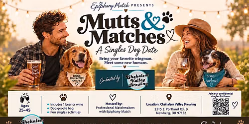 10\/13 Mutts & Matches - A Singles Dog Date (Ages 25-45)