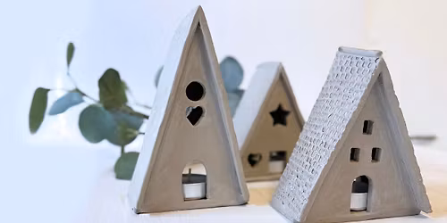 Christmas pottery workshop - make a Scandinavian tea light house