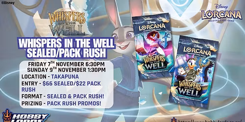 Disney Lorcana - Whispers in the Well Sealed\/Pack Rush Launch!