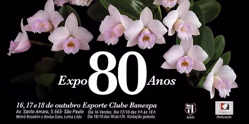 Exposi\u00e7\u00e3o de Orqu\u00eddeas SBO 80 Anos no BANESPA
