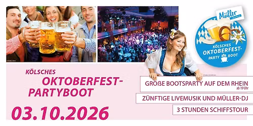 Oktoberfest-Partyboot K\u00f6ln