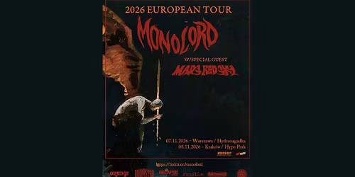 Monolord + Mars Red Sky \/ 8 XI 2026 \/ Krak\u00f3w