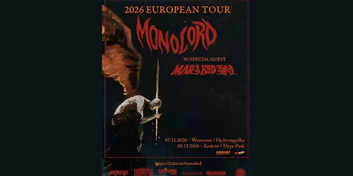 Monolord + Mars Red Sky \/ 8 XI 2026 \/ Krak\u00f3w