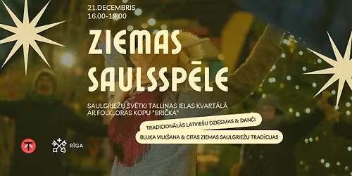 ZIEMAS SAULSSP\u0112LE - saulgrie\u017eu sv\u0113tki Tallinas ielas kvart\u0101l\u0101
