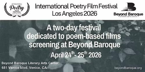 International Poetry Film Festival, Los Angeles, 2026 Official Selection