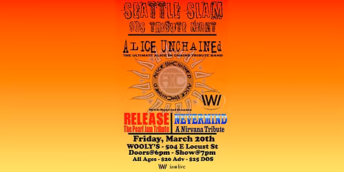 NEW DATE: Alice Unchained: The Ultimate Alice In Chains Tribute Band with Nevermind at Wooly's