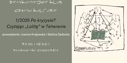 ZMIANA DATY: Dyskusyjny Klub Czasu Kultury: 1\/2025 Po kryzysie? i \u201eCzytaj\u0105c \u00abLolit\u0119\u00bb w Teheranie\u201d