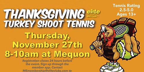 Thanksgiving Turkey Shoot Tennis
