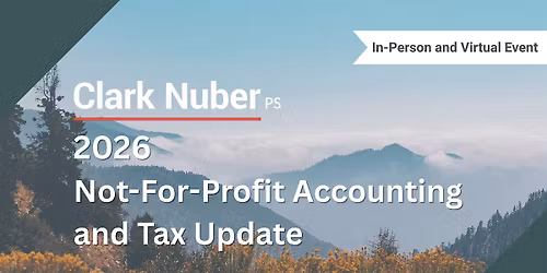 2026 Not-For-Profit Accounting and Tax Update