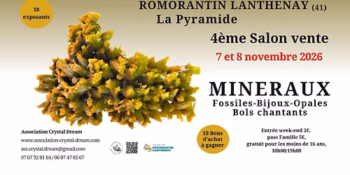 4\u00e8me \u00e9dition du salon des min\u00e9raux, fossiles, opales, bijoux et bols chantants