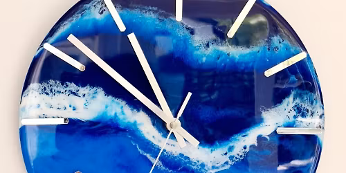 Ocean Inspired Resin Clock