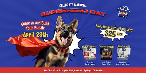 Superhero Day at Pet City \u2013 Build Your Own Puppy Kit