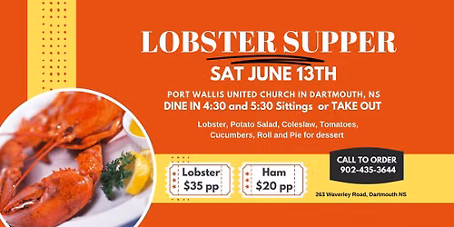 Lobster Supper At Port Wallis United Church - Dartmouth NS