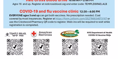 Blood Drive\/Vaccine Clinic-Temple Israel