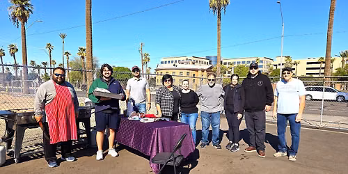 Avondale Councilwoman Tina Conde and Tony Conde, sponsor of Hamburgers and Hot Dogs BBQ Event.