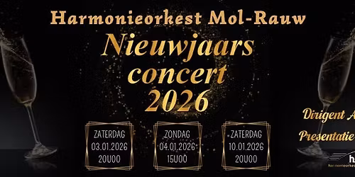 Harmonieorkest Mol-Rauw: Nieuwjaarsconcerten 2026