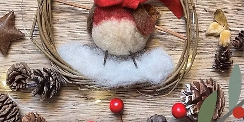 Wruffled Robin Mini-Wreath Felting Workshop