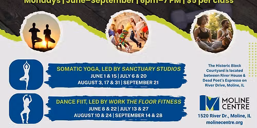 Moline Centre Presents: Move It Mondays, Summer Fitness Series in the Historic Block Courtyard
