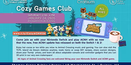 Cozy Games Club: Animal Crossing New Horizons (All Ages)