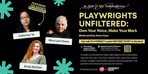 Playwrights Unfiltered: Own Your Voice, Make Your Mark