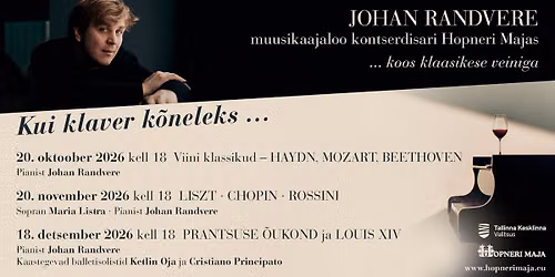 Johan Randvere muusikaajaloo kontserdisari KUI KLAVER K\u00d5NELEKS...