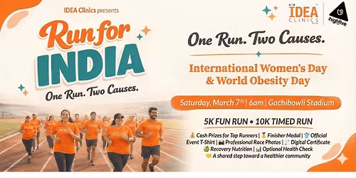Run INDIA - International Womens Day & World Obesity Day - 5K\/10K Run