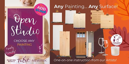 \ud83c\udfa8 Coffee & Canvas - Open Studio \u2013 You Pick the Art & Surface! \u2013 Newark, DE \ud83d\udd8c\ufe0f\u2728