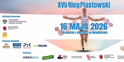 XVII Bieg Piastowski p\u00f3\u0142maraton z Kruszwicy do Inowroc\u0142awia