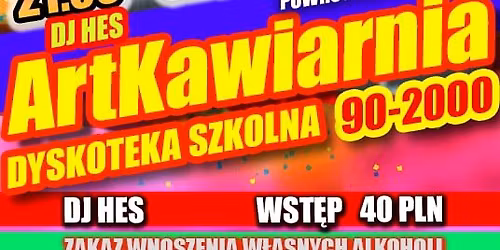 Dyskoteka szkolna w artKAWIARNI