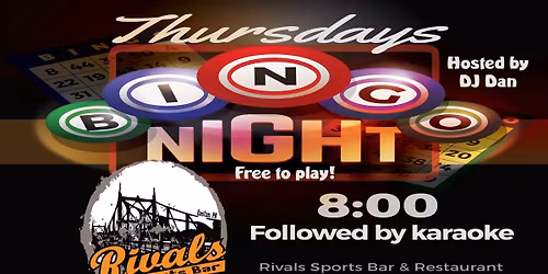 Free Bingo Night at Rivals
