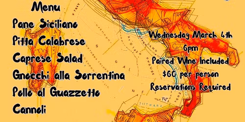 Wednesday Night Supper Club - Southern Italy