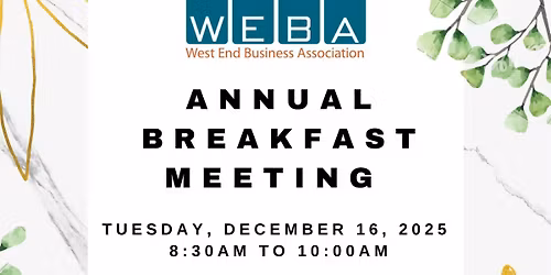 WEBA Annual Breakfast Meeting at Silver Diner Alexandria