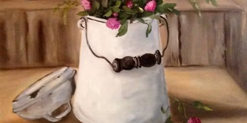 Enamel Pot with Flowers Painting Class at Farm Girl Finds