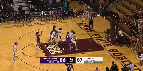 Texas State Bobcats at James Madison Dukes Mens Basketball