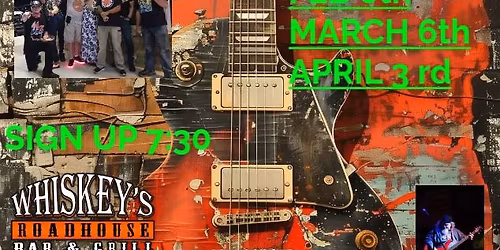 OPEN STAGE AT WHISKEY'S WITH HOST ACOUSTIC MILLENNIUM BAND WITH FEATURED ARTIST NOTCHEY CREEK BAND