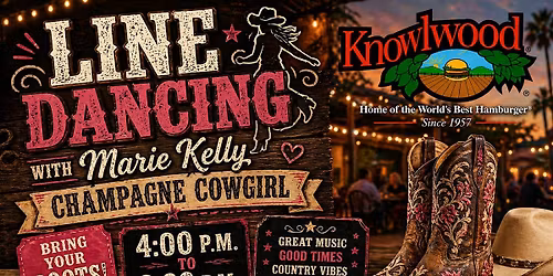 Line Dancing at Knowlwood with Champagne Cowgirl